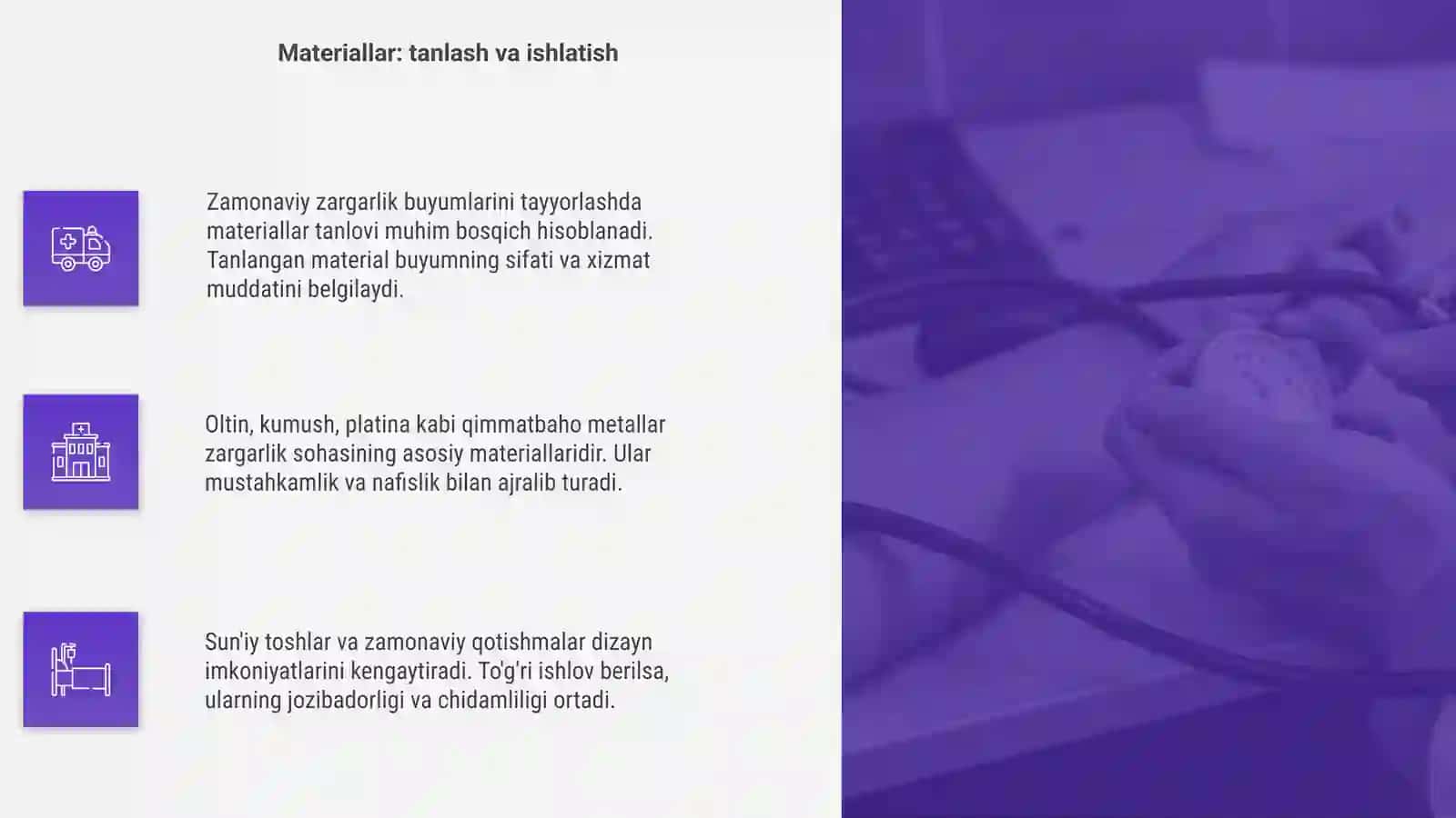 Zamonaviy zargarlik buyunlarni tayyorlash 4