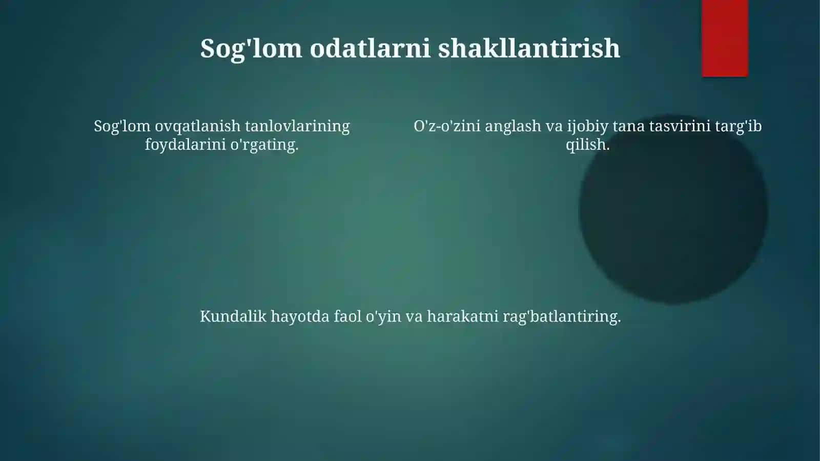Jismoniy tarbiya o'tuvi 4
