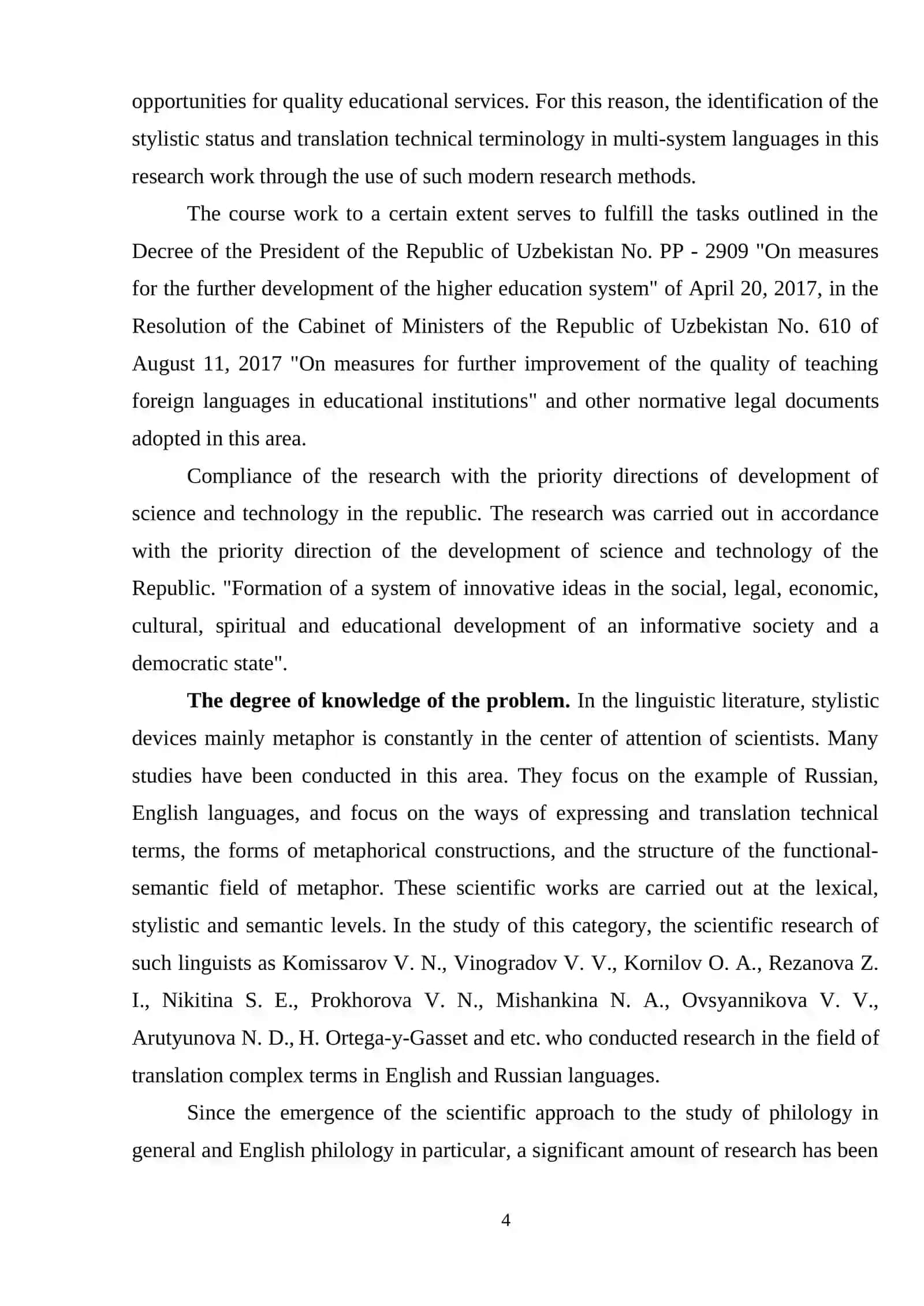 METAPHORICAL NOMINATION IN ENGLISH - LANGUAGE TECHNICAL TERMINOLOGY AND THE PROBLEM OF ITS EQUIVALENT TRANSLATION INTO ENGLISH RUSSIAN 4