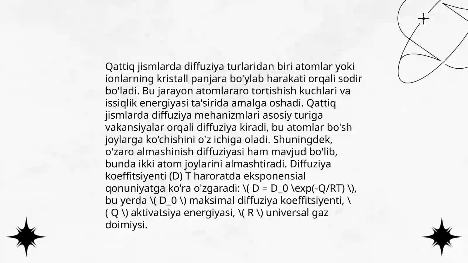 Qattiq jismlarda diffuziya hodisalari 4