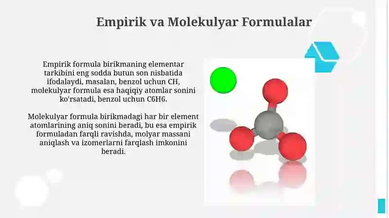 Organik birikmalarni modellashtirish usullari 4