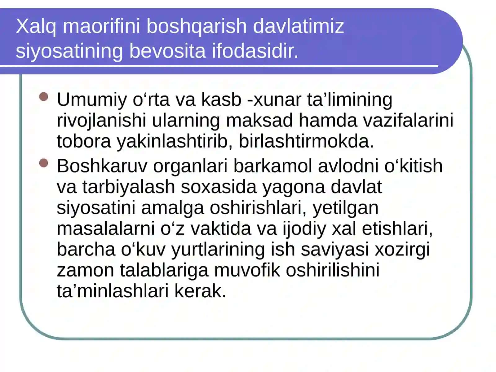 Ta'lim tizimini boshqarish 4