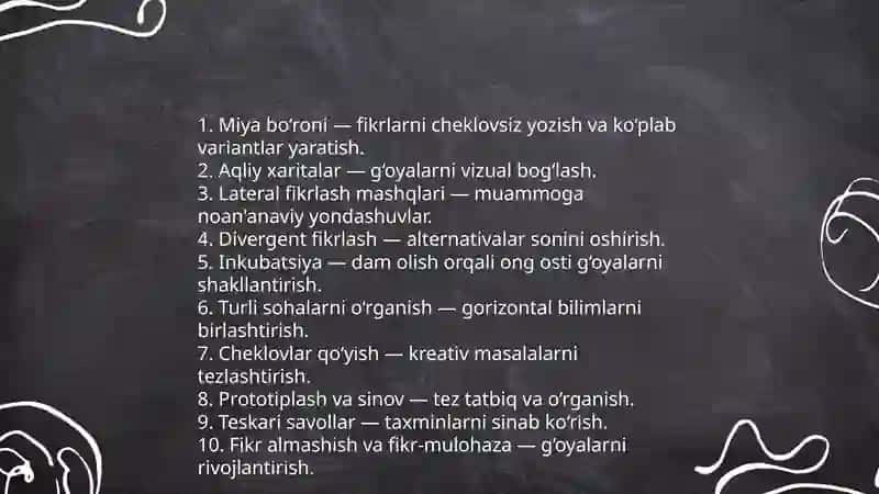 Kreativ fikrlash 4