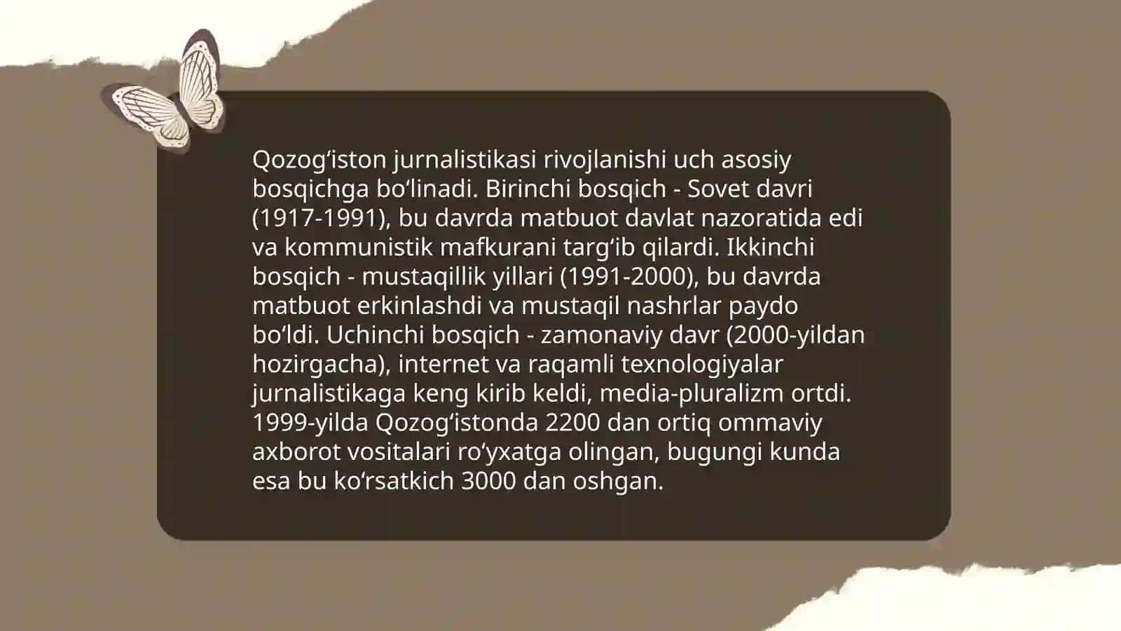 Qozog'izton jurnalistikasi 4
