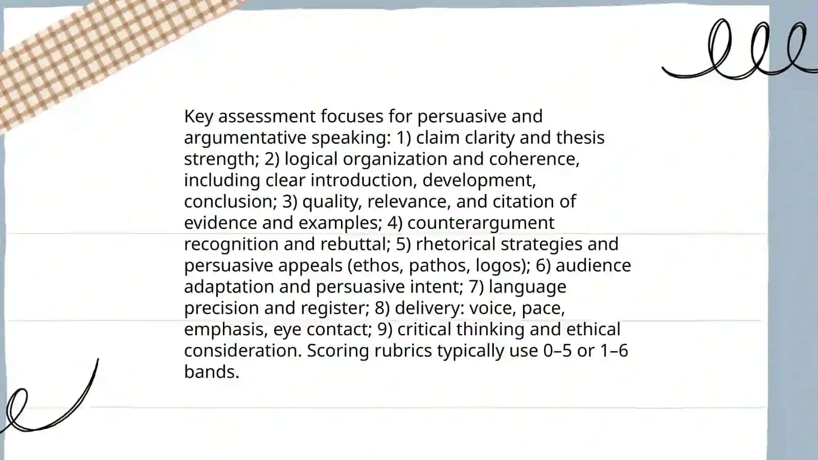 Assessing speaking for different purpose 4