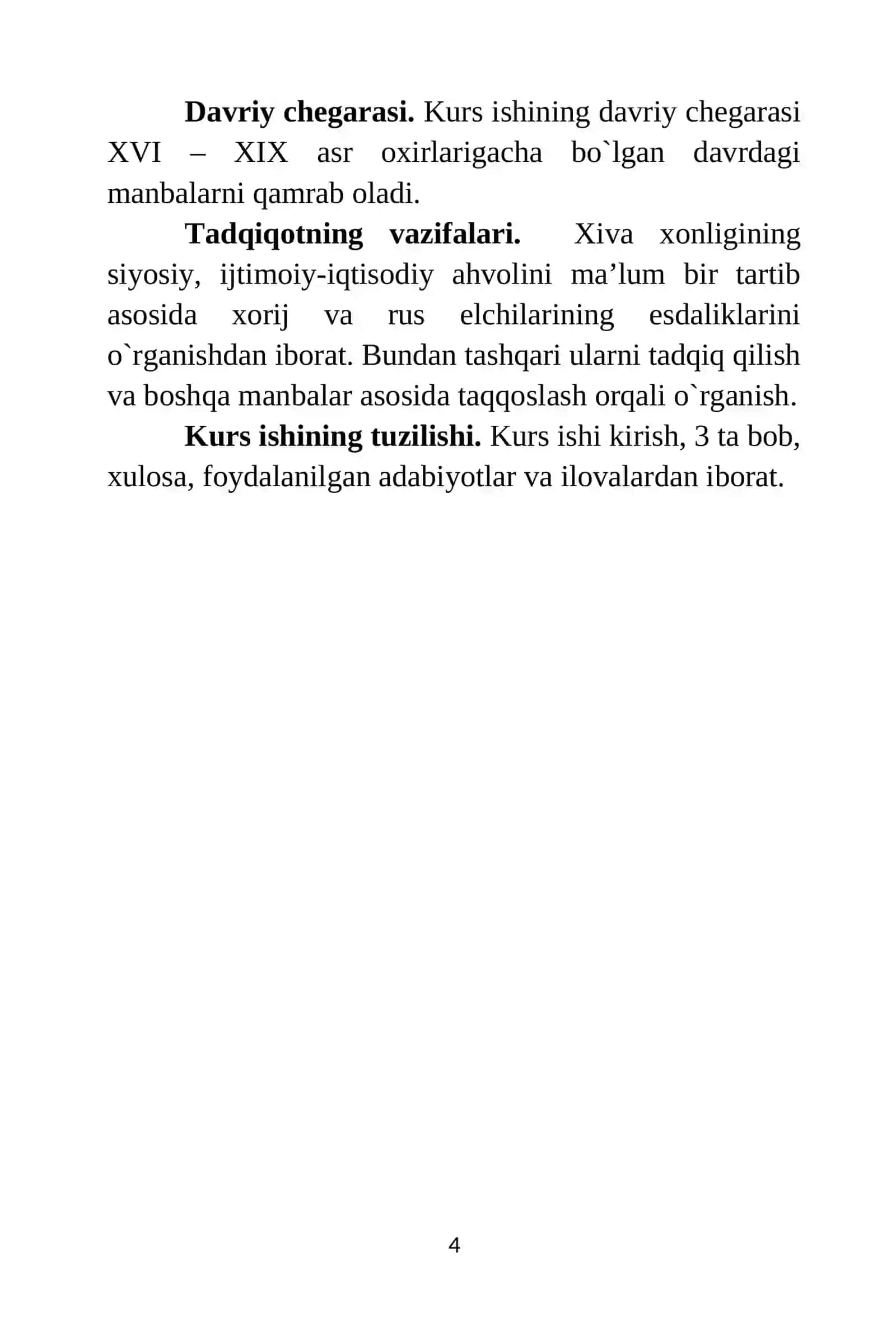 Rus va xorij elchilari, sayyohlari esdaliklarida Xiva xonligi siyosiy, ijtimoiy-iqtisodiy munosabatlarining aks etishi 4