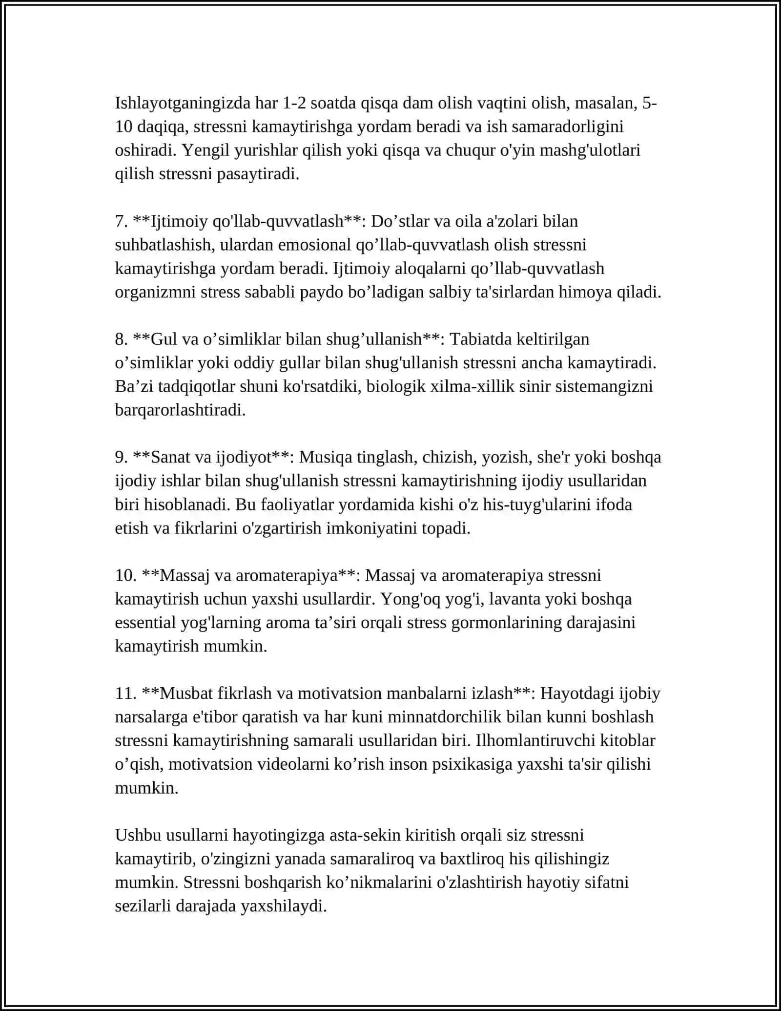 RUXIY XOLATLAR. STRESS, FRUSTRASIYA FOBIYA 4