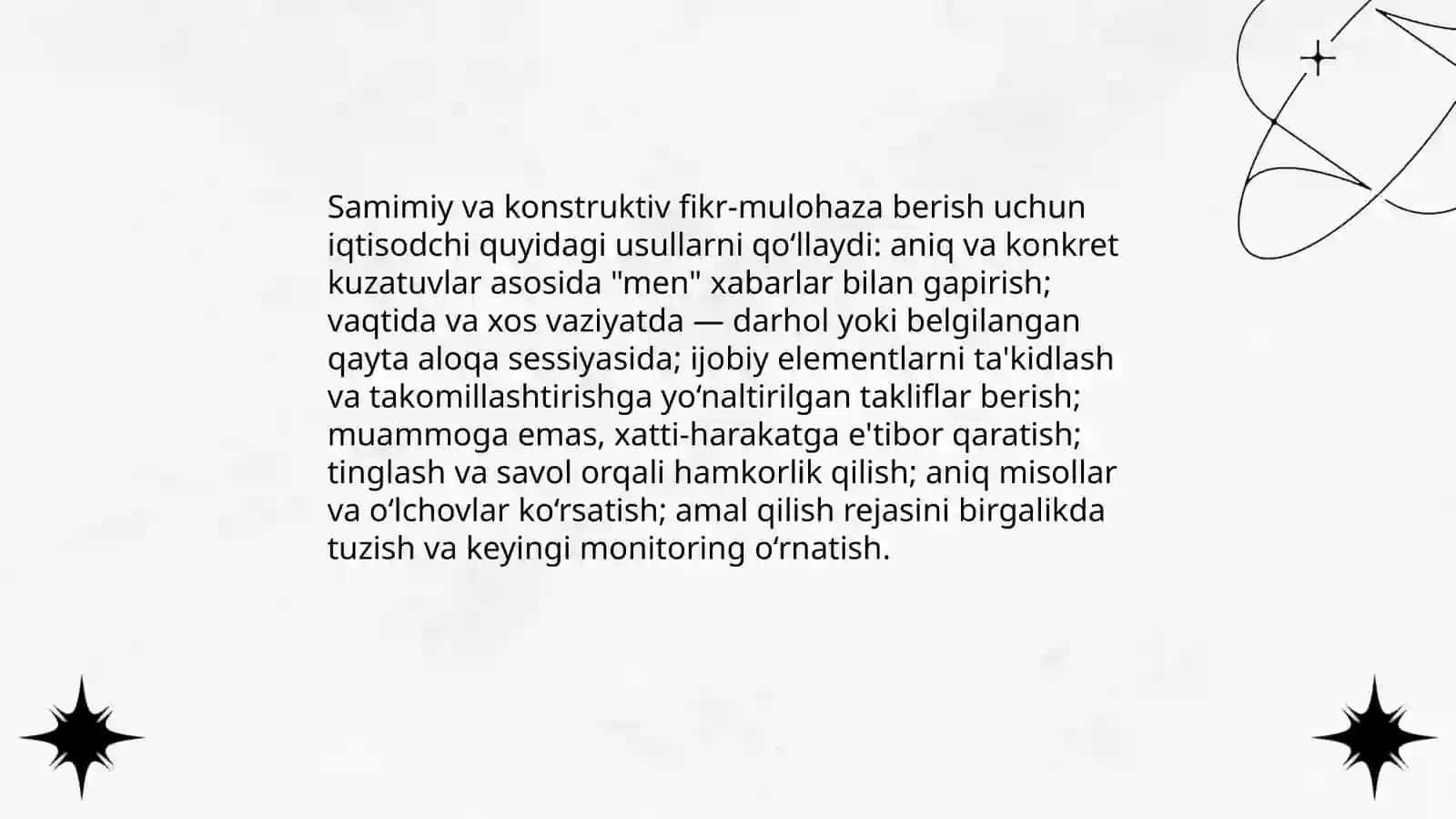 Muloqotga asoslangan rahbarlik uslublari iqtisodchilar jamoasida 4