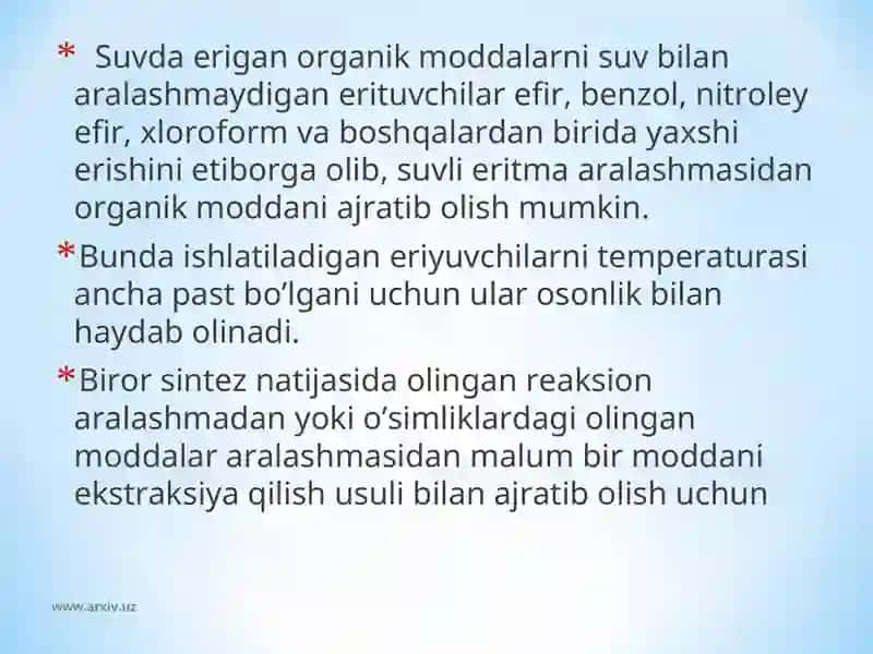 Organik moddalarni tozalash:Qayta kristallash va xaydash 4