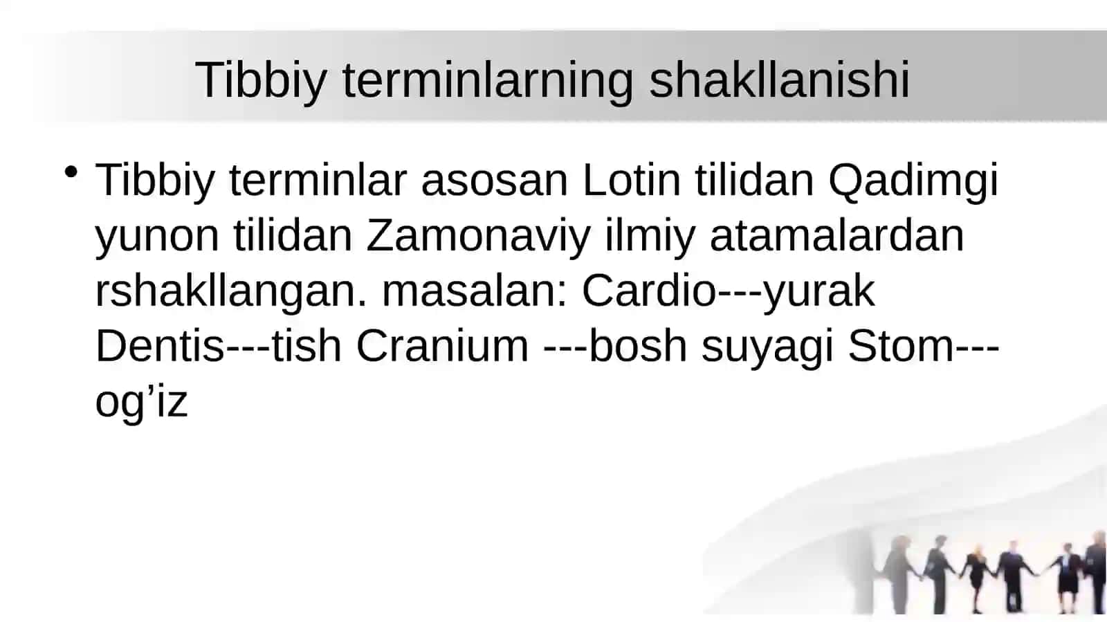 Tibbiyot terminlari tushunchasi 4