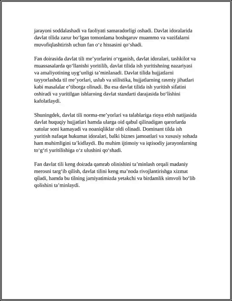 DAVLAT TILIDA ISH YURITISH FANINING MAQSAD VA VAZIFALARI 4