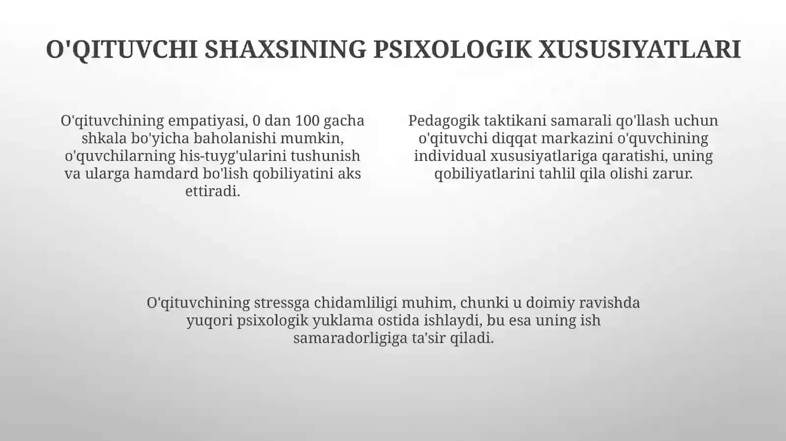 Pedagogik faoliyatning psixologik asoslari 4