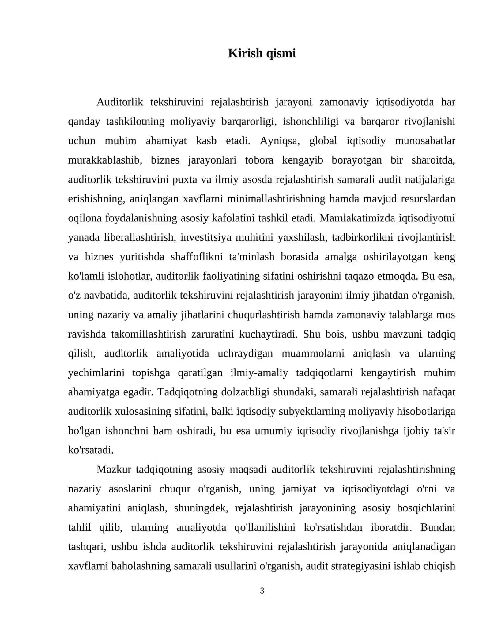 Auditorlik tekshiruvini rejalashtirishning maqsadi va uning bosqichlari 4