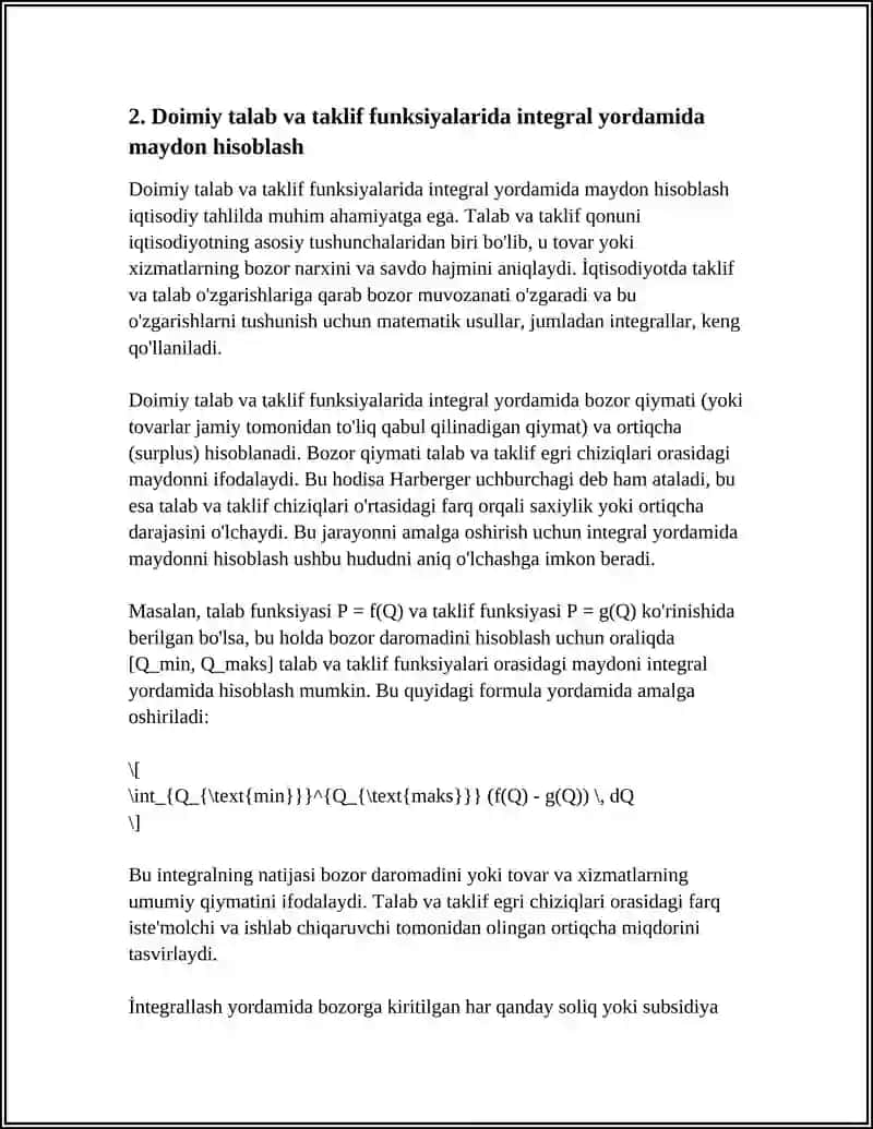 IQTISODIY TAHLILDA ENTEGRAL USULIDAN FOYDALANISH 4