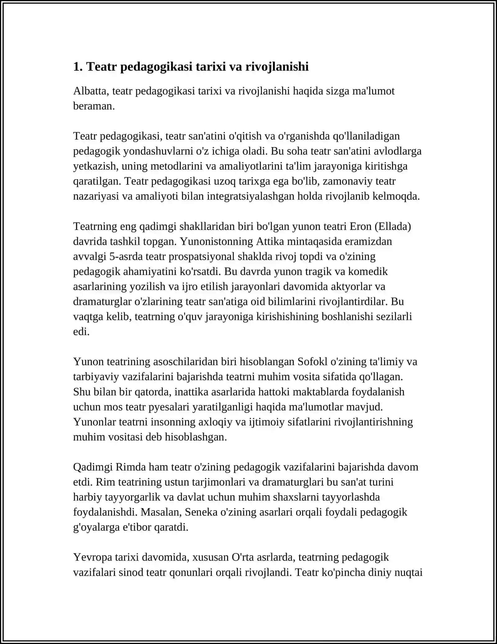 TEATR PEDAGOGIKASI IMKONIYATLARDAN FOYDALANISHDA KREATIV YONDASHUV 4