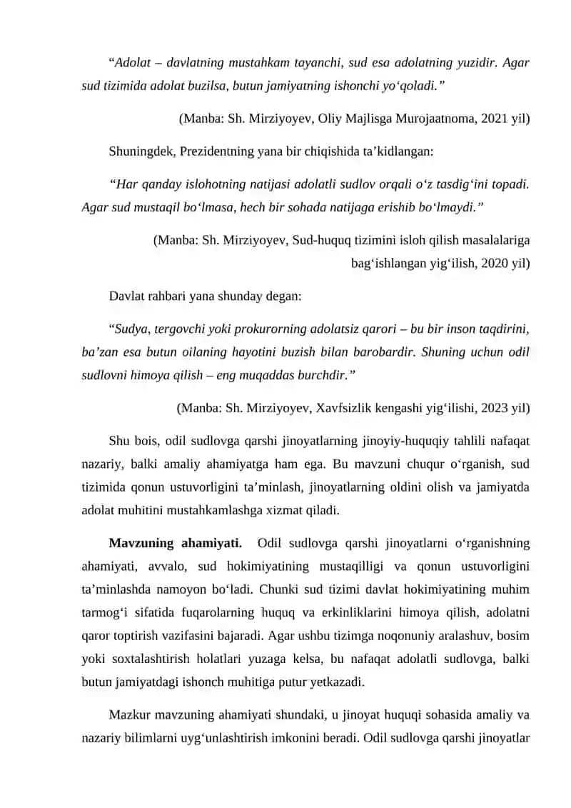 ODIL SUDLOVGA QARSHI JINOYATLAR: JINOIY-HUQUQIY TAHLILI 4
