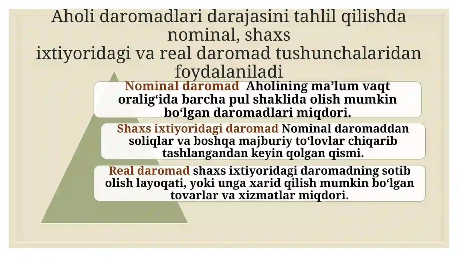 AHOLI DAROMADLARI VA DAVLATNING IJTIMOIY SIYOSATI 4