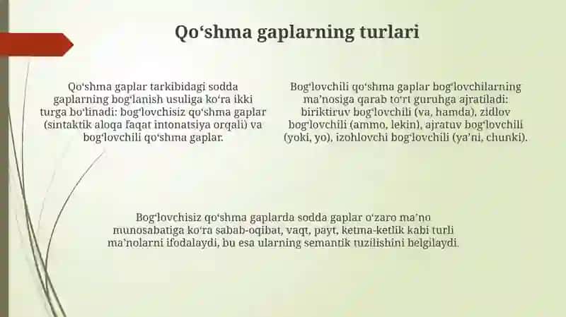 Qo'shma gap va ularning turlari 4