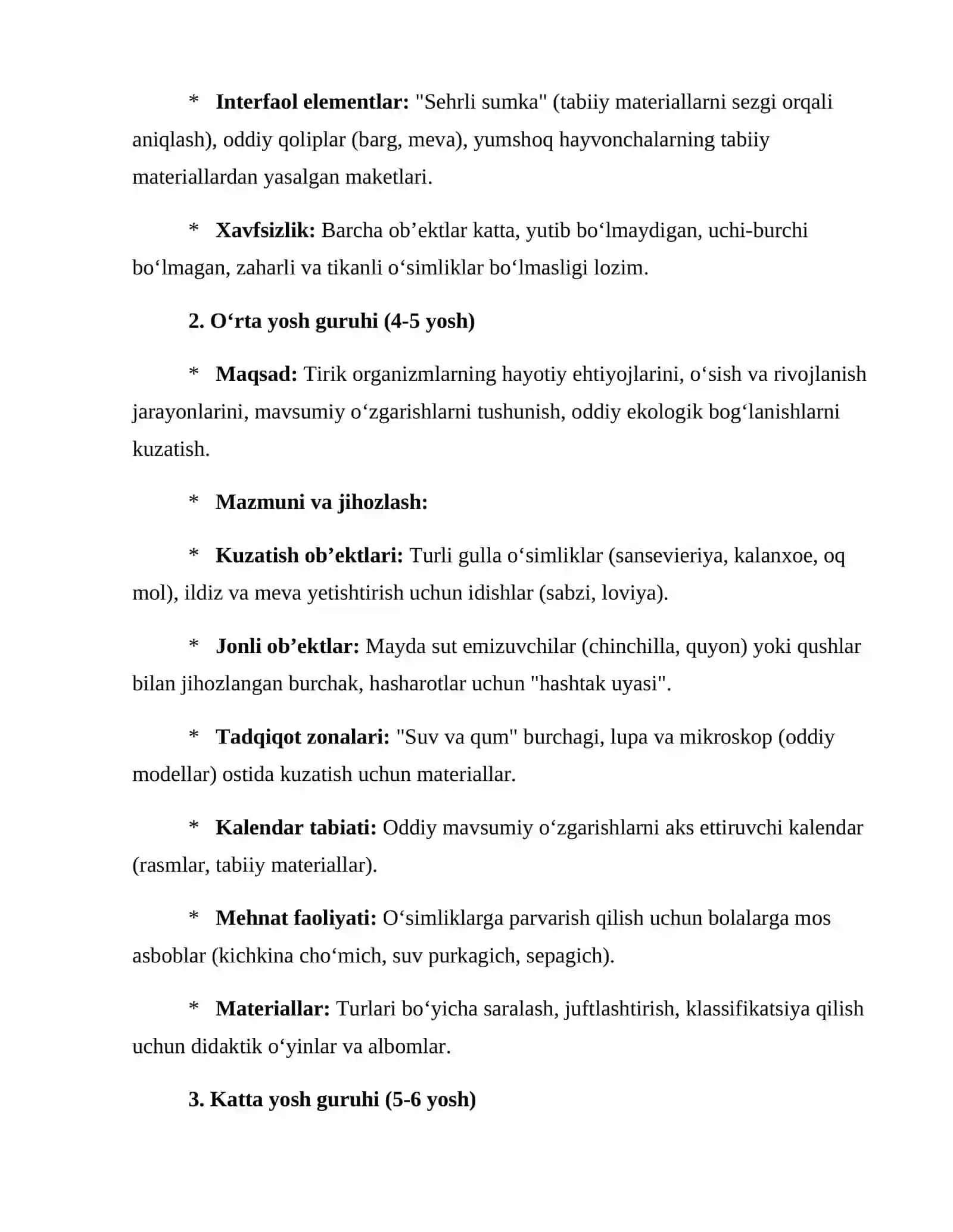 Maktabgacha ta'lim tashkilotining turli yosh guruhlarida tabiat burchagini tashkil etish texnalogiyasi 4