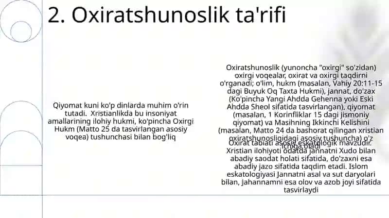 Esxatologiya mohiyati: qiyomat va oxirat dunyosi 4