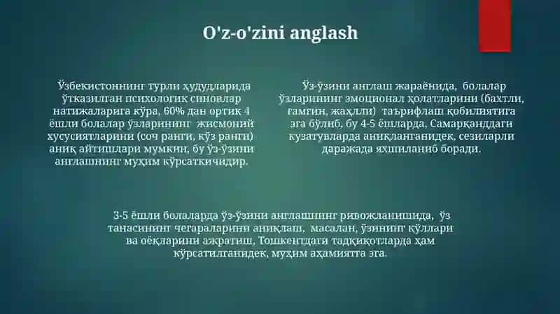 Maktabgacha yoz davrda psixik rivojlanish xususiyatlari 4