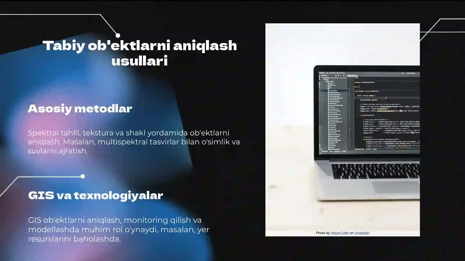 Tabiy va texnogen ob'ektlarni aniqlash uchun algoritmlar va metodlar 4