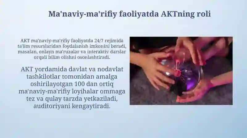 Ma'naviy-ma'rifiy ishlarni tashkil etishda axborot-komunikatsiya texnologiyalari 4
