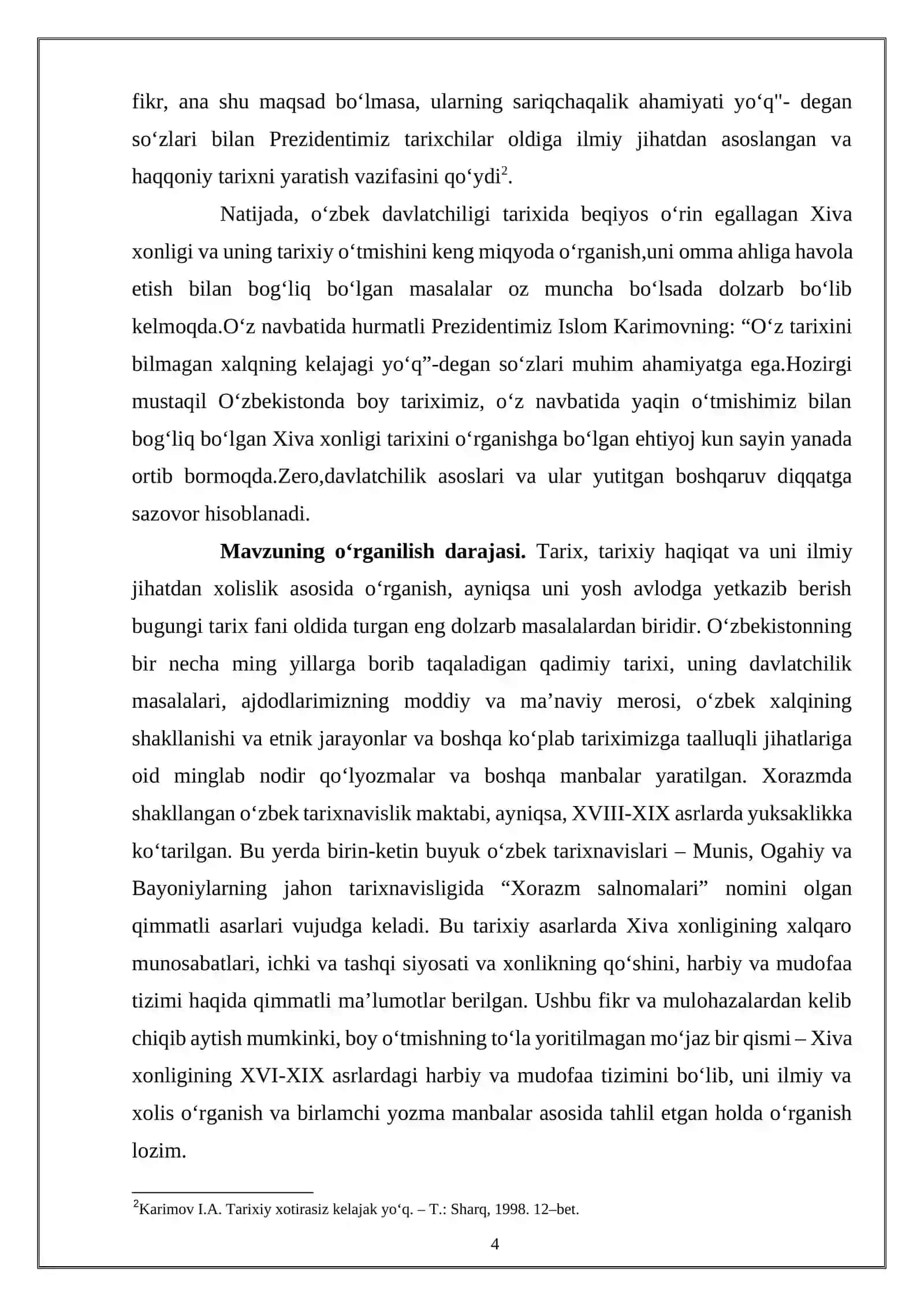 O‘ZBEK DAVLATCHILIGI TARIXIDA XIVA XONLIGINING TUTGAN O‘RNI VA AHAMIYATI 4
