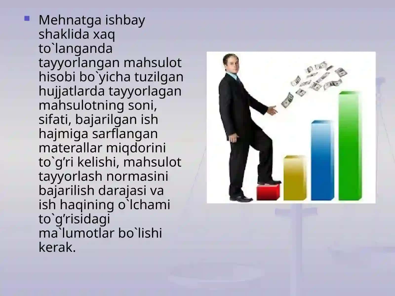 Tayyorlangan mahsulot uchun hisoblangan ish haqini hujjatlashtirish va hisobga olish 4