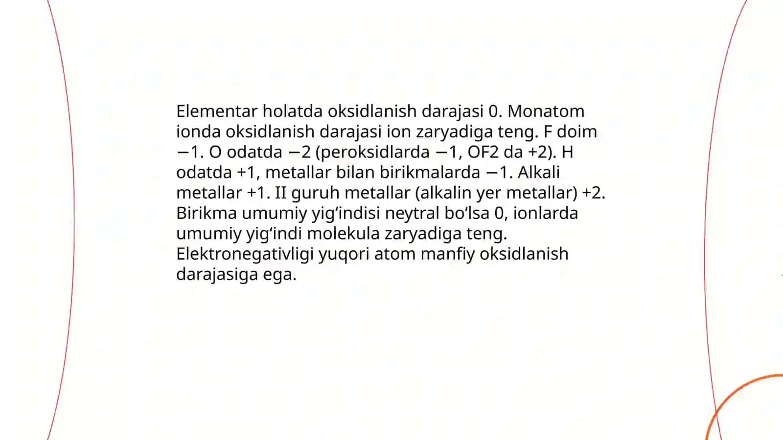 Oksidlanish va qaytarilish misollari 4
