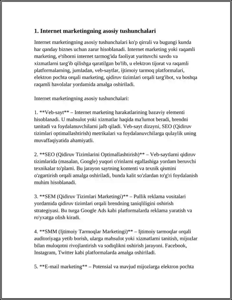 INTERNET MARKETING 4