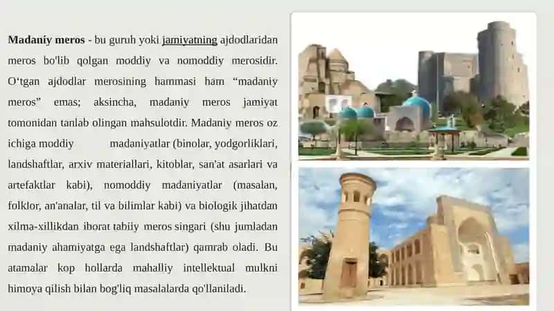Madaniy Meros va uning Turizmdagi Roli 4