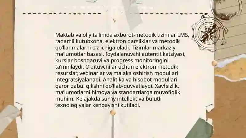 Oʻquv-tarbiya jarayonining axborot-metodik taʼminotini avtomatlashtirish konsepsiyasi 4