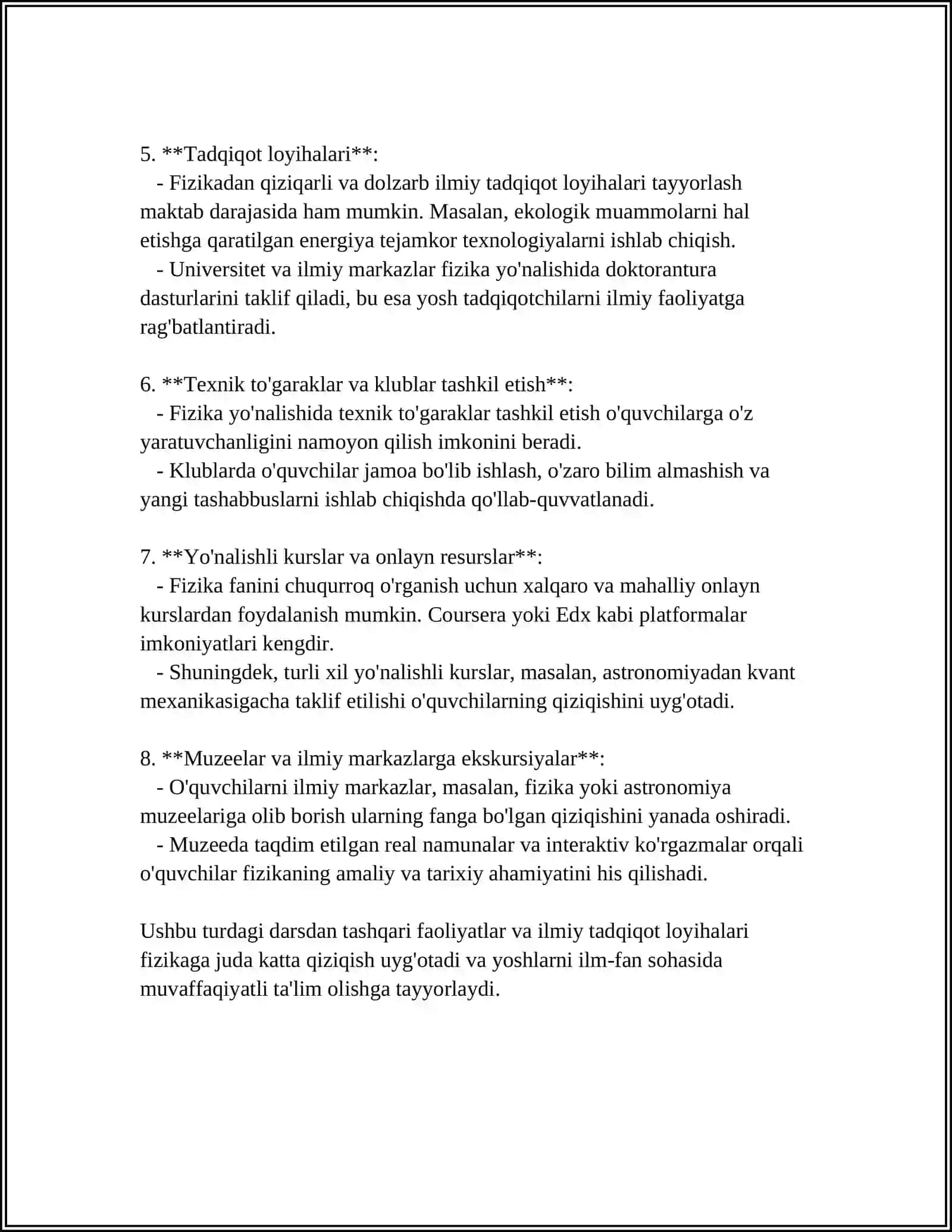 FIZIKADAN DARSDAN TASHQARI ISHLARNING AHAMIYATI 4