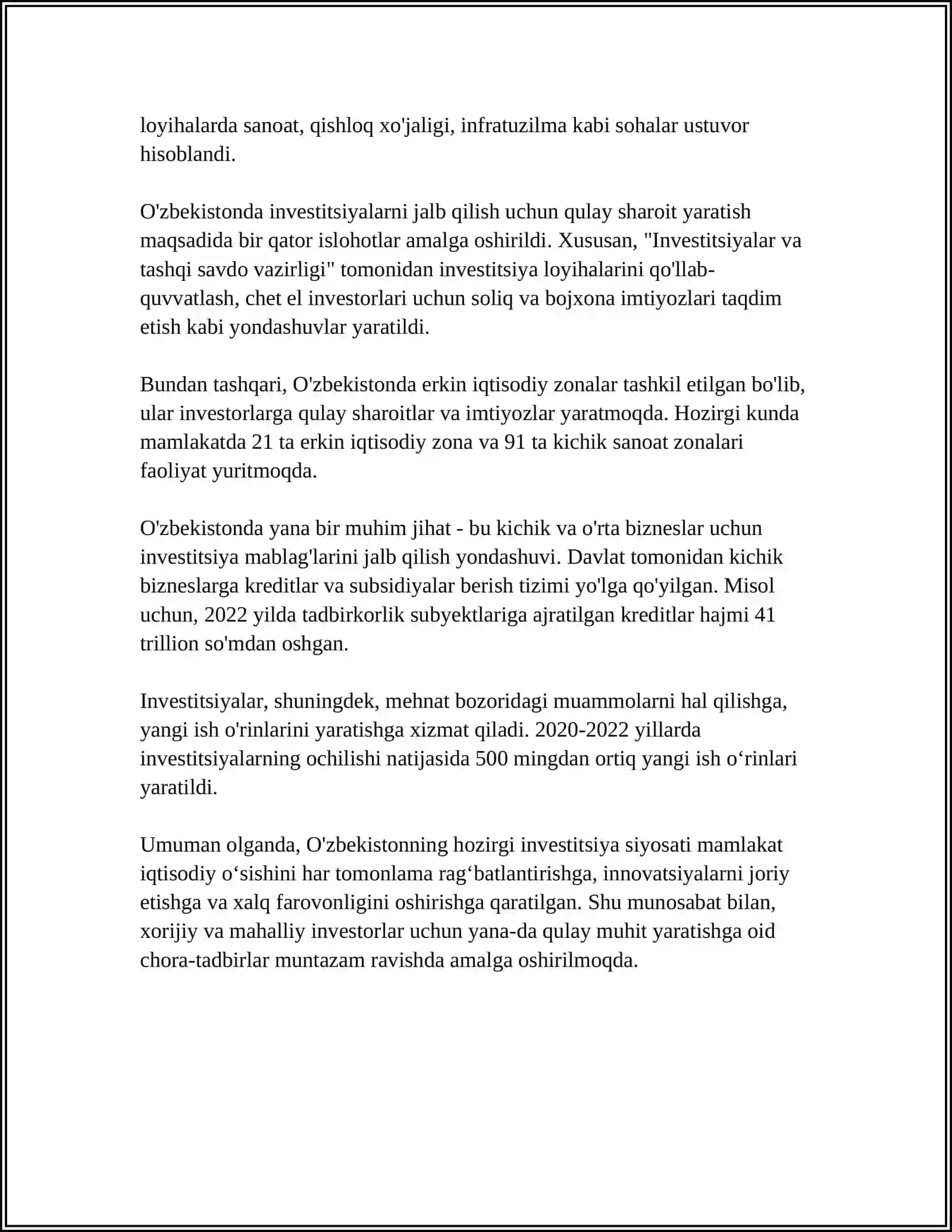 INVESTITSIYALARNING IQTISODIY MAZMUNI, TURLARI VA ULARNING HAJMIGA TAʼSIR ETUVCHI OMILLAR 4