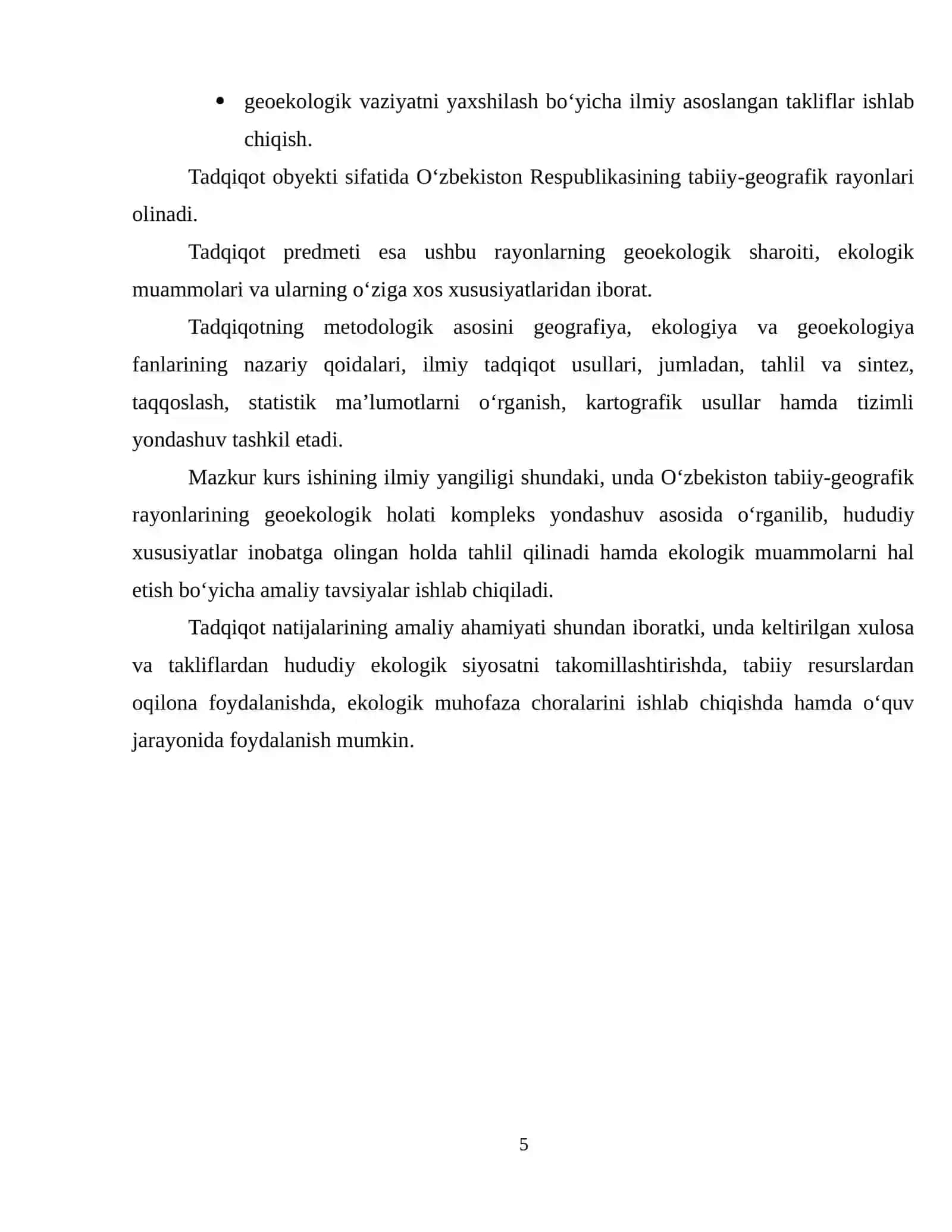 O‘ZBEKISTON TABIIY GEOGRAFIK RAYONLARINING GEOEKOLOGIK SHAROITI 4