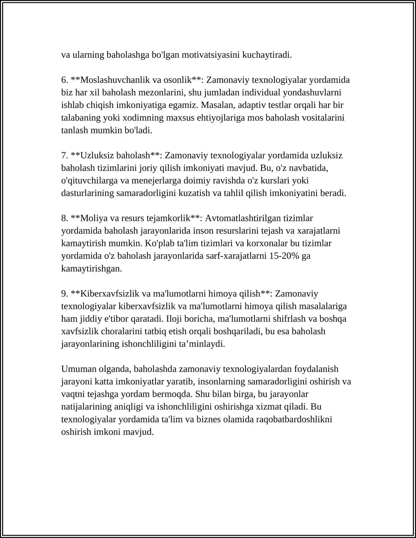 RIVOJLANGAN MAMLAKATLAR TA’LIM TIZIMIDA NAZORAT QILISH VA BAHOLASHNING ZAMONAVIY KOʻRINISHLARI 4