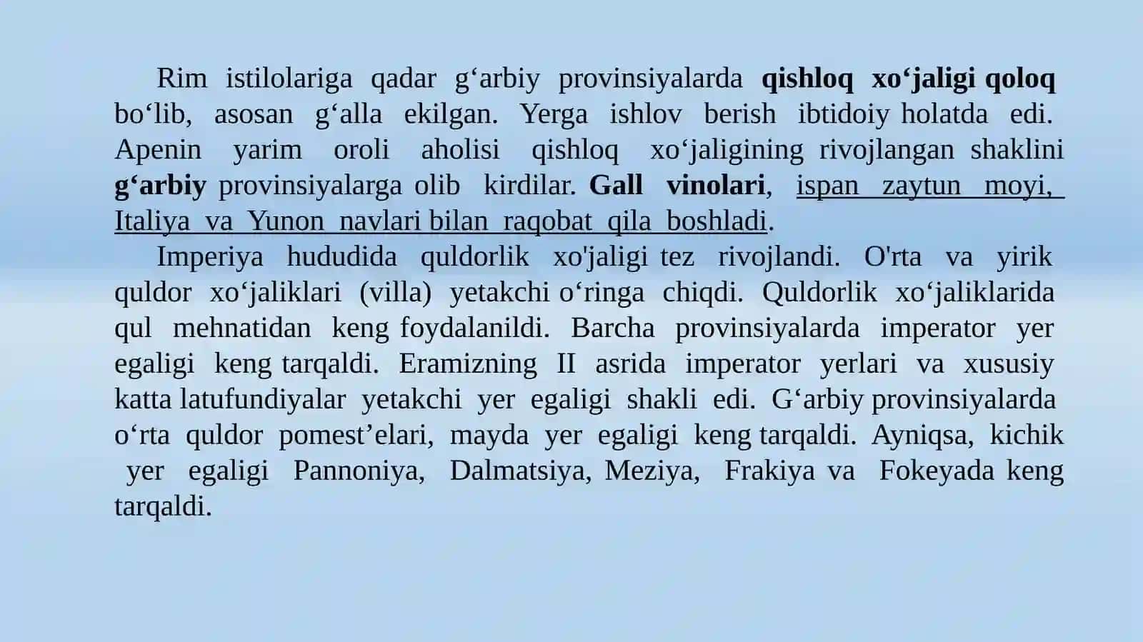 MILODIY I-II ASRLARDA RIM IMPERIYASIDA IJTIMOIY- IQTISODIY MUNOSABATLAR. 4