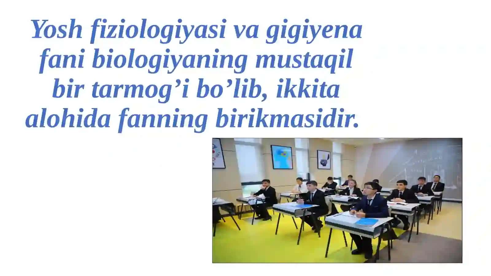 Kirish. Yosh fiziologiyasi va gigiyena fanining maqsadivavazifalari. Bolalar va o’smirlar o’sishi hamda rivojlanishining umumiy qonuniyatlari. Yoshlik davrlari 4