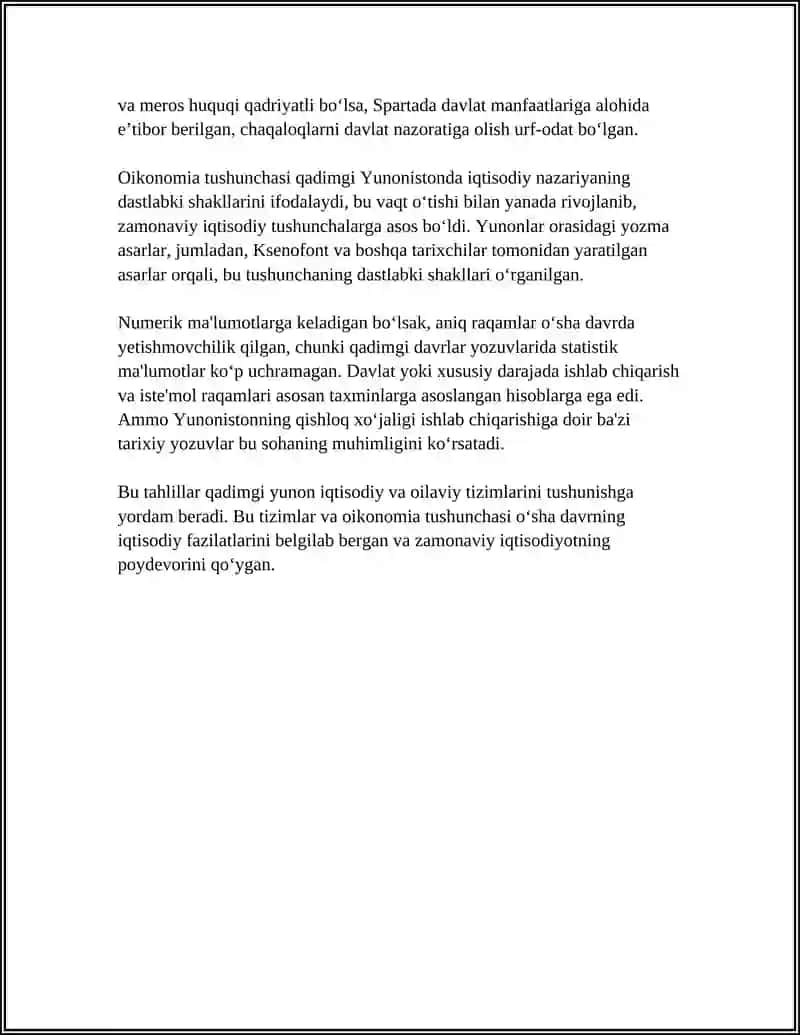 QADIMGI YUNONISTON IQTISODIY TA'LIMOTLAR TARIXI 4