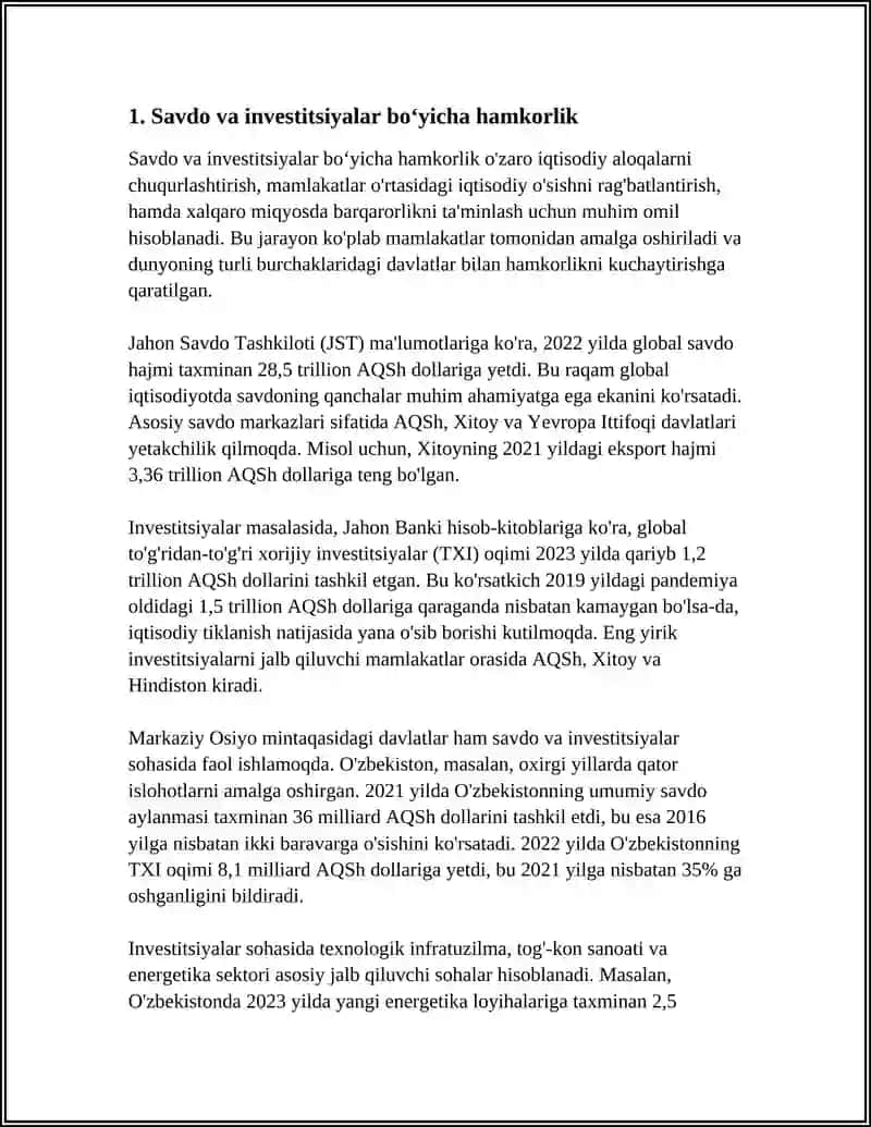 O’ZBEKISTONNING YEVROPA ITTIFOQI MAMLAKATLARI BILAN ISTIQBOLLI HAMKORLIKLARI 4