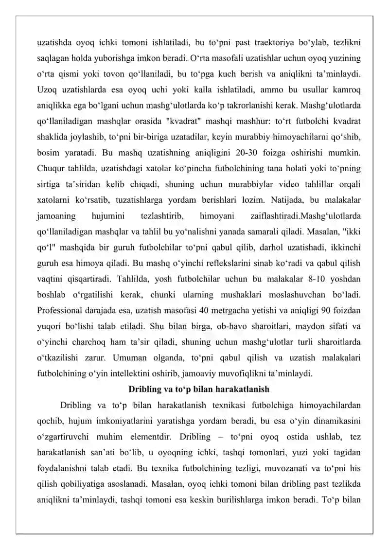 Futbolchilarni texnik-taktik tayyorlash tizimi 4