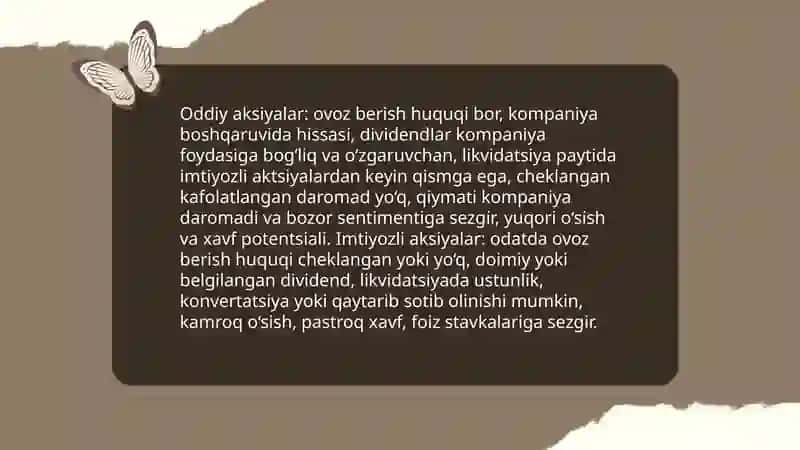 Aksiyaning baholanishi va xususiyatlari. 4