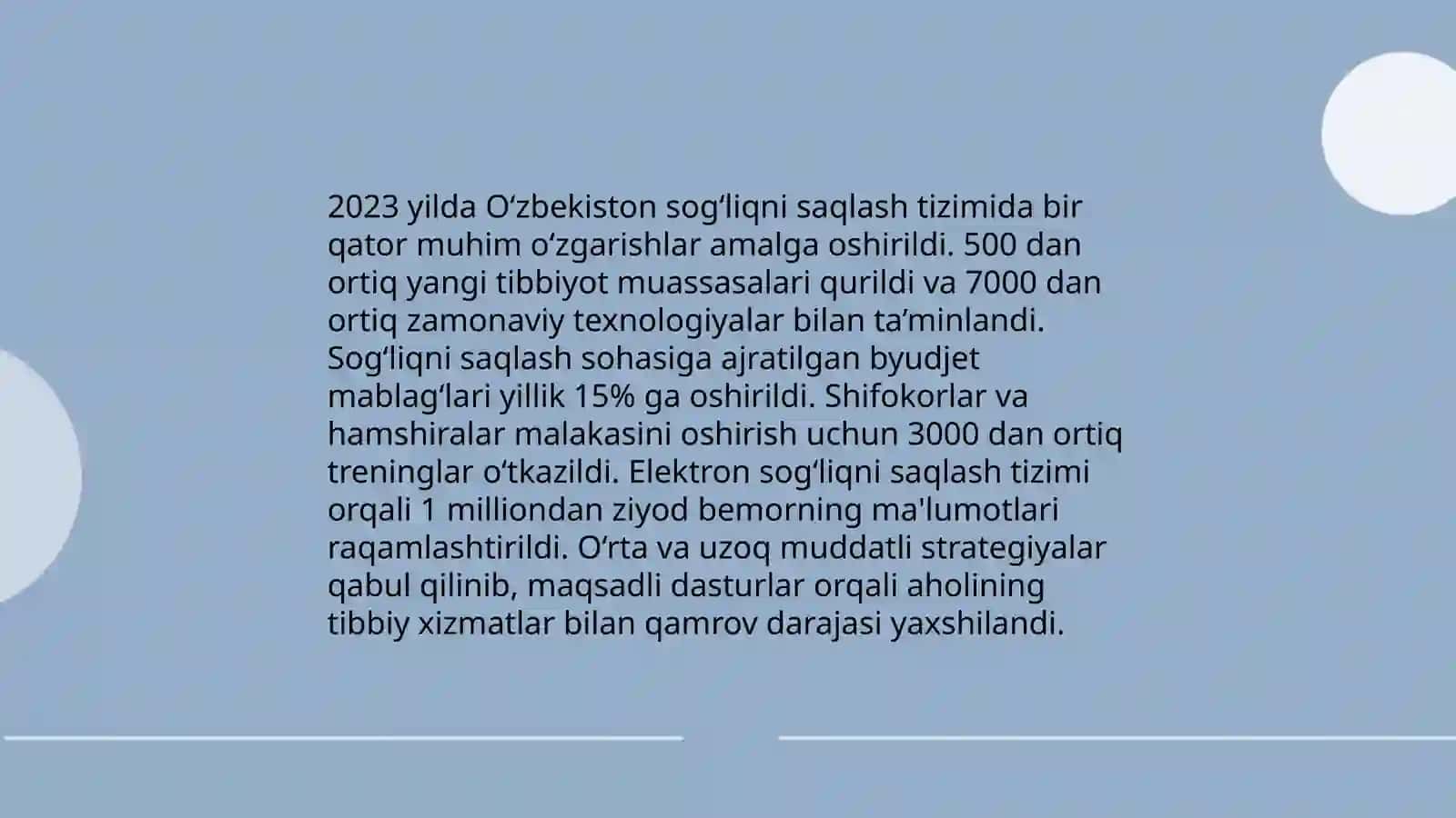 O'zbekistonda ijtimoiy sohada amalga oshirilayotgan o'zgarishlar mazmun va mohiyati 4