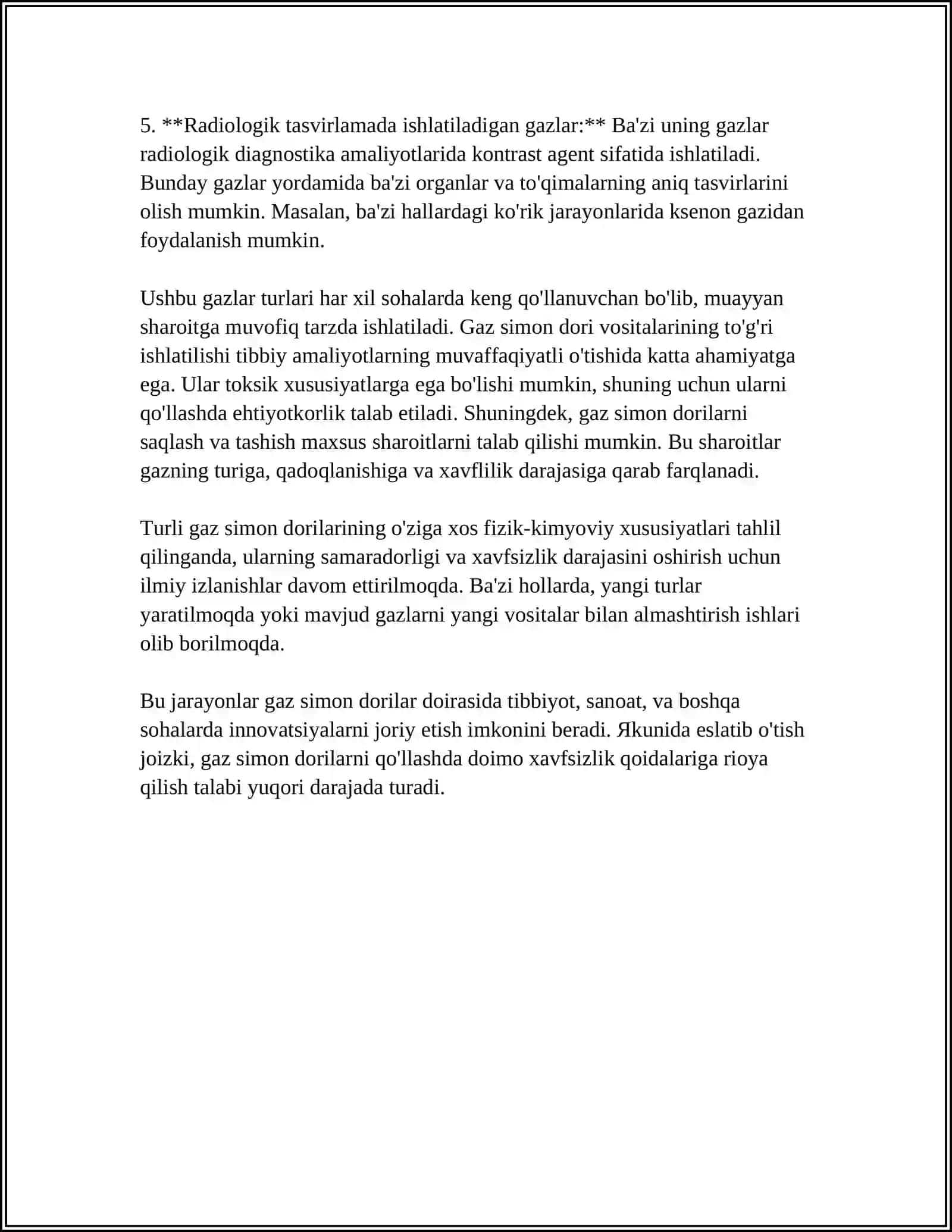 SANOAT MIQYOSIDA ISHLAB CHIQARILADIGAN GAZSIMON DORI TURLARI 4