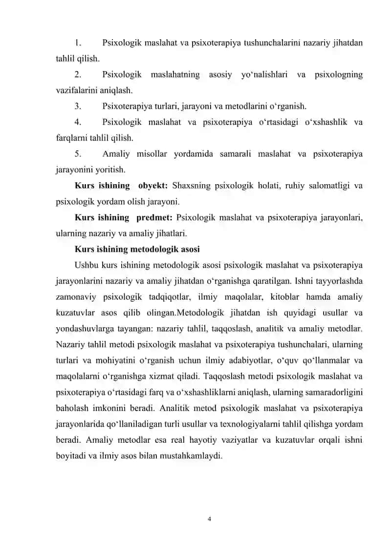 Psixologik maslaxat va psixoterapiya haqida tushuncha. 4