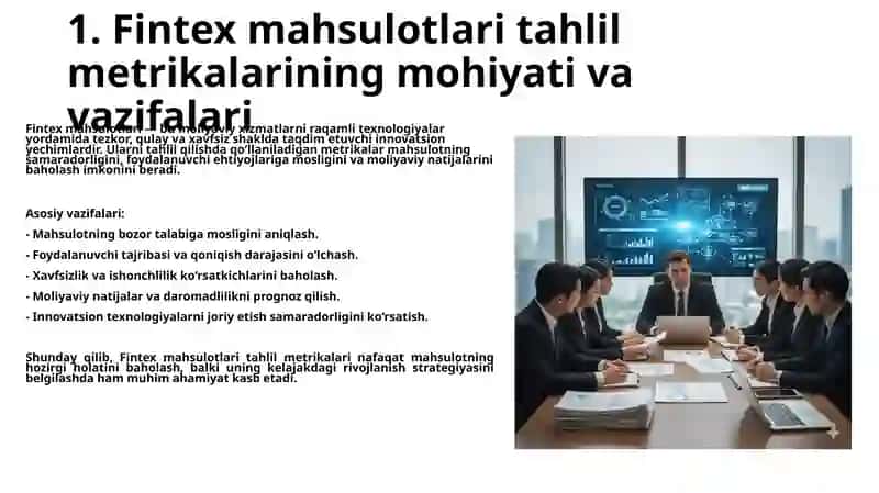 Fintex mahsuloti taxlil metirkalari 4