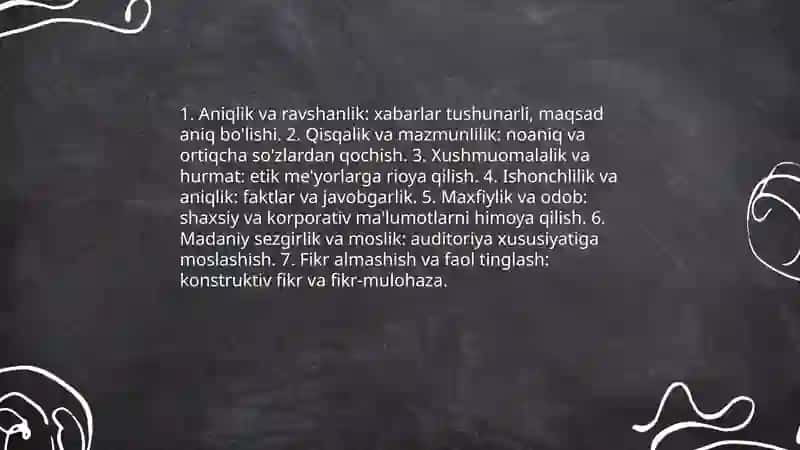 Kasbiy muloqot uslubiyati va qoidalari 4