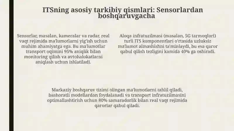 Aqlli transport tizimlari: Ta'rif va maqsadlar 4