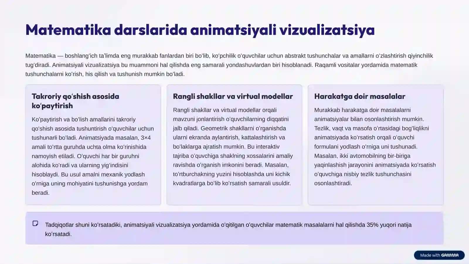 Boshlangʻich taʼlimda zamonaviy interaktiv metodlar va AKTdan foydalanish 4